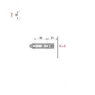 BASE RECTA ZMK CLIP 3R H3 TITANIO 2