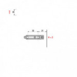 BASE RECTA ZMK CLIP 3R H3 TITANIO