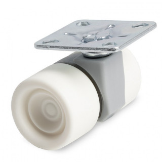 RUEDA GIRATORIA FERRARI A/DOB Ø38 BL-GR PLÁSTICO 2