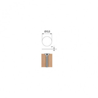 TAPÓN EMBELLECEDOR ADHESIVO BLANCO 13mm. ELEGIR EMBALAJE. 2