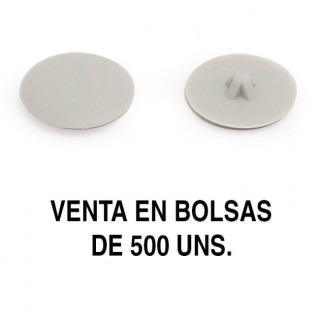 TAPÓN EMBELLECEDOR POZIDRIV. PLÁSTICO. GRIS CLARO. DIÁMETRO 13MM. BOLSA DE 500 UNIDADES