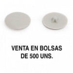 TAPÓN EMBELLECEDOR POZIDRIV. PLÁSTICO. GRIS CLARO. DIÁMETRO 13MM. BOLSA DE 500 UNIDADES
