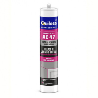 MASILLA ACRÍLICA SINTEX AC-47. PINTABLE. MONOCOMPONENTE. GRIS. EN 15651-1. 310 ML - QUILOSA