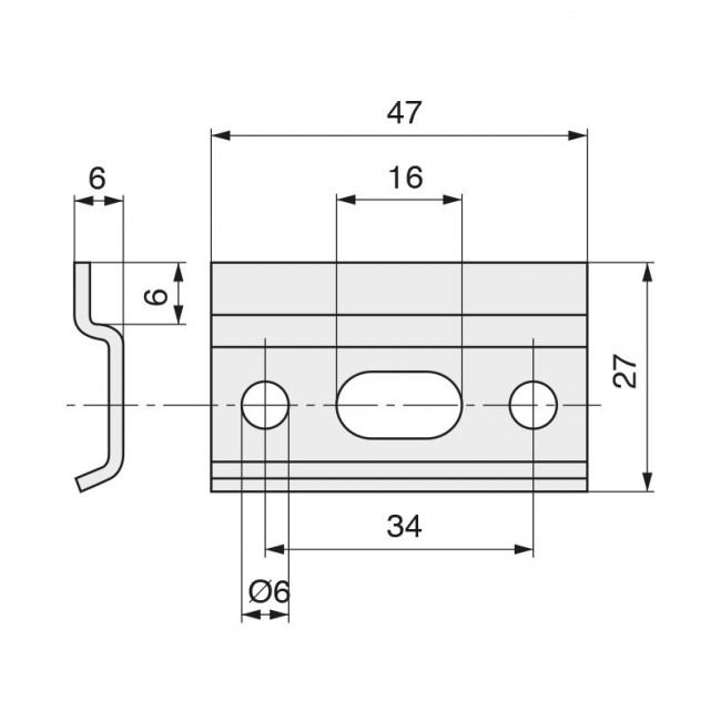 PLACA COLGADOR MUEBLE COCINA H27 L47 GALVANIZADO