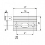 PLACA COLGADOR MUEBLE COCINA H27 L47 GALVANIZADO