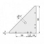 ESCUADRA COLGADOR CARTABON 90X90 GALVANIZADO