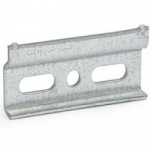 PLACA COLGADOR. ACERO. GALVANIZADO. ALTURA 27MM. PARA COLGADORES OMEGA Y LOGO. LONGITUD 60MM