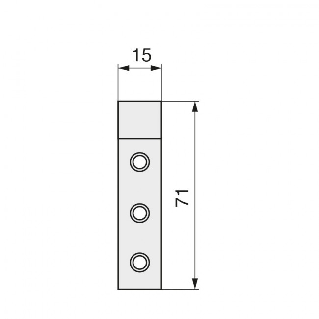 COLGADOR MUEBLE DELTA-SIN. HIERRO. ZINCADO. CARGA MÁXIMA 40KG POR PAR. LONGITUD 71MM