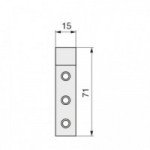 COLGADOR MUEBLE DELTA-SIN. HIERRO. ZINCADO. CARGA MÁXIMA 40KG POR PAR. LONGITUD 71MM