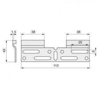 COLGADOR DOBLE RECTANGULAR 115X45 E36 2