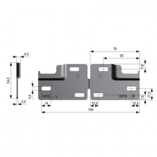 PLACA WP5 LIBRA (H6-H7-H11) L154 ZINCADO 2
