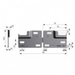 PLACA DE FIJACIÓN. ACERO. ZINCADO. COMPATIBILIDAD LIBRA ALTURA 11MM - ITALIANA FERRAMENTA
