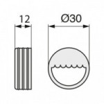 SOPORTE EMBUTIR CILINDRICO d30x12mm ZINCADO