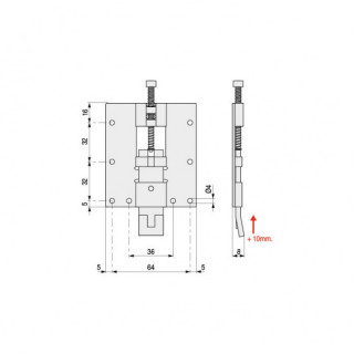 COLGADOR PANEL PANNELLO INFERIOR ZINCADO 50Kg CON MUELLE. PATENTADO. 2