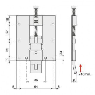 COLGADOR PANEL PANNELLO SUPERIOR ZINCADO 50Kg SIN MUELLE. PATENTADO. 2
