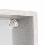 COLGADOR ARMARIO 806 IZQUIERDA. ABS + HIERRO. BLANCO ZINCADO. CAPACIDAD DE CARGA 50 KG