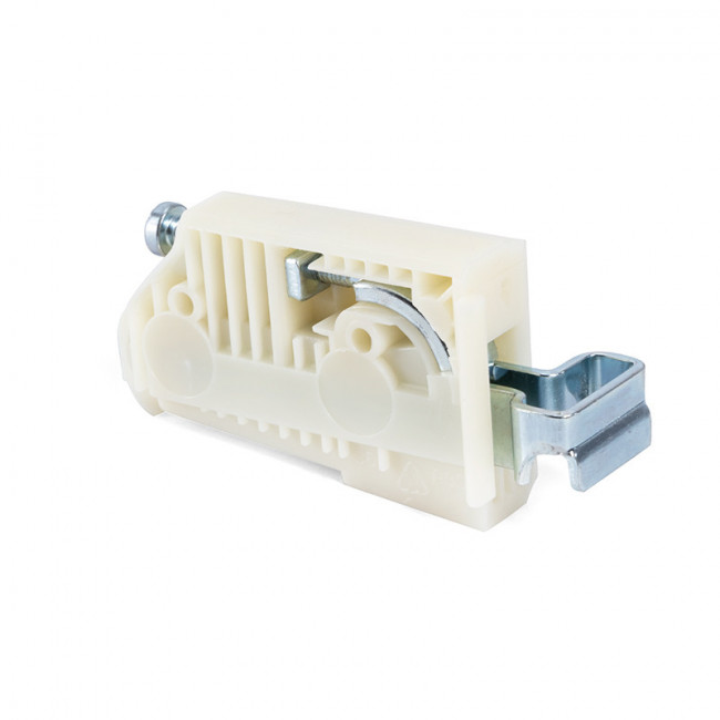 COLGADOR ARMARIO. MANO DERECHA. ABS + HIERRO. BLANCO-ZINCADO. CAPACIDAD 50 KG