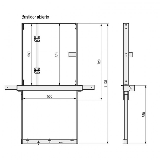 GUIA BASTIDOR ALA FRONTSLIDE CON VOLTEADOR PARA 1 ALA DE LA MESA. GUIA BASTIDOR ALA FRONTSLIDE CON VOLTEADOR PARA 1 ALA DE LA MESA.