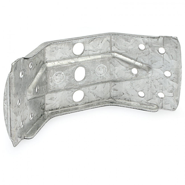 ESCUADRA DE MESA. GALVANIZADA. ACERO. 60 MM. CUERPO PLEGADO A 90°. ALA ALARGADA