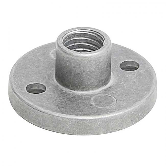 PLACA DE FIJACIÓN PARA PATA. HIERRO. ZINCADO. ROSCA M10 - Q&AMPQ