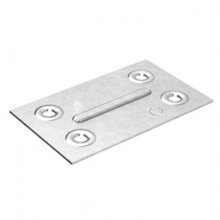 PLACA RECTANGULAR DE FIJACIÓN GOLDEN. ACERO. ZINCADO. ESPESOR 1MM