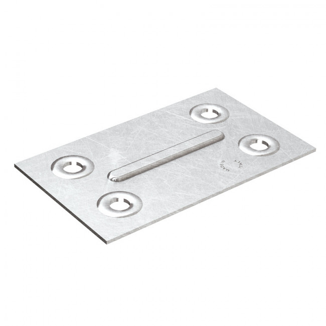 PLACA RECTANGULAR DE FIJACIÓN GOLDEN. ACERO. ZINCADO. ESPESOR 1MM