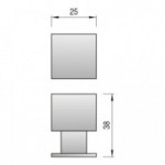 POMO ACERO INOXIDABLE CORE 25mm.