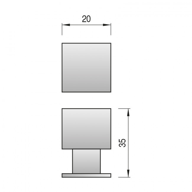 POMO TIRADOR DE ACERO INOXIDABLE CORE 20 MM