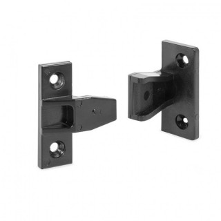 HERRAJES KEKU EN-A PARA UNIÓN PANELES PLASTICO NEGRO. PARA ENCASTRAR.