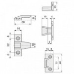 HERRAJES KEKU EN-A PARA UNIÓN PANELES PLASTICO NEGRO. PARA ENCASTRAR.