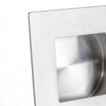 TIRADOR UÑERO EMPOTRADO SERIE DADO. ACERO INOXIDABLE. INOX MATE
