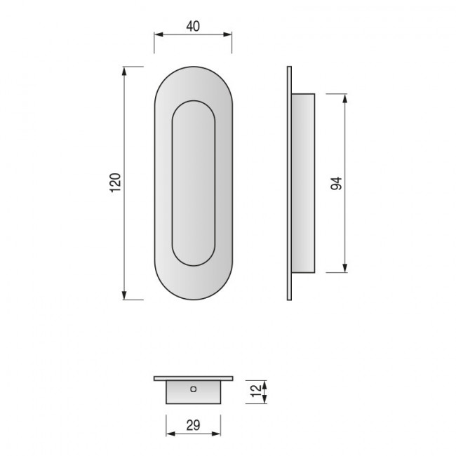 TIRADOR UÑERO PUERTA CORREDERA 120x40 INOXIDABLE INOXIDABLE 304 TIRADOR UÑERO PUERTA CORREDERA 120x40 INOXIDABLE INOXIDABLE 304