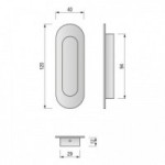 TIRADOR UÑERO PUERTA CORREDERA 120x40 INOXIDABLE INOXIDABLE 304 TIRADOR UÑERO PUERTA CORREDERA 120x40 INOXIDABLE INOXIDABLE 304