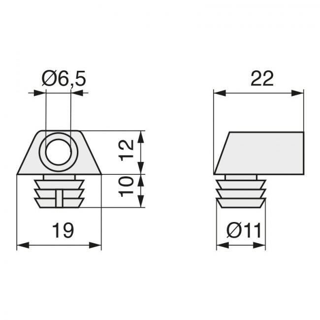 ENSAMBLE ESCUADRA MONTAJE DIRECTO NYLON MARRON TRAPEZ