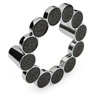 POMO SINATRA DE ZAMAK Y RESINA CROMO NEGRO