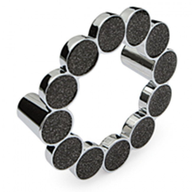 POMO SINATRA DE ZAMAK Y RESINA CROMO NEGRO