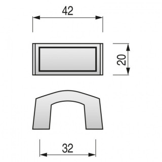 TIRADOR ZAMAK TIARA 32mm. ANTICA FIRENZE 2
