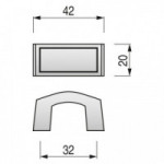 TIRADOR ZAMAK TIARA 32mm. ANTICA FIRENZE