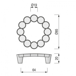 POMO ZAMAK/CRISTAL SINATRA d85 C64 CROMO 12 CRISTALES SWAROVSKI ORIGINAL 2