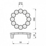 POMO ZAMAK/CRISTAL SINATRA d85 C64 CROMO 12 CRISTALES SWAROVSKI ORIGINAL