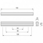 TIRADOR PLÁSTICO MAIOLA C64/96/128 RAL9006
