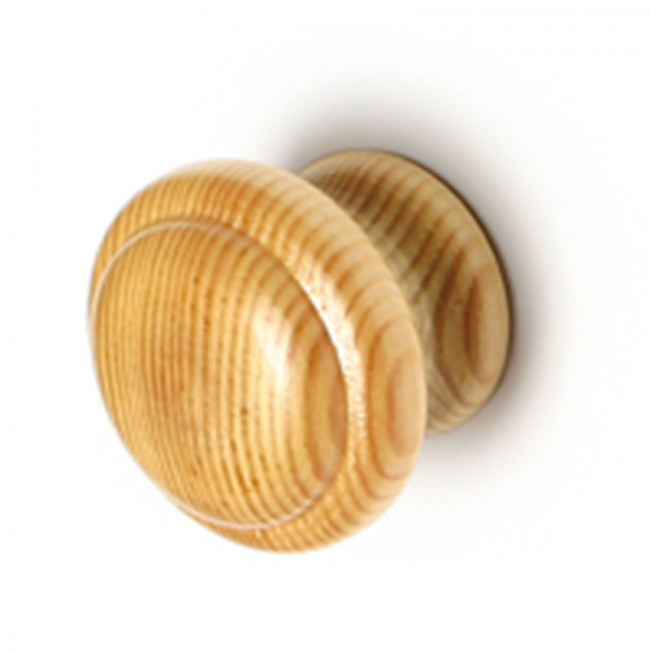POMO DE MADERA RINO. TRANSPARENTE. DIÁMETRO 40MM