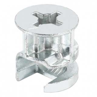 TUERCA EXCÉNTRICA MI-FIX. ZAMAK. ZINCADO. ENSAMBLE EXCÉNTRICO. PARA MUEBLE. DIÁMETRO 15MM