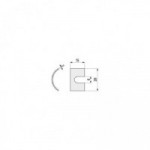 MEDIA LUNA METALICA T/30 U/6MM H18 ZINCADO  PARA TALADRO MINIMO DE 30mm