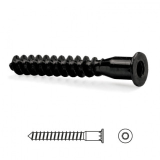 TORNILLO AUTORROSCANTE ROSCA MADERA. CABEZA PLANA AVELLANADA. ALLEN. NEGRO PAVONADO. ZINCADO. PACK DE 1.000