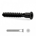 TORNILLO AUTORROSCANTE ROSCA MADERA. CABEZA PLANA AVELLANADA. ALLEN. NEGRO PAVONADO. ZINCADO. PACK DE 1.000