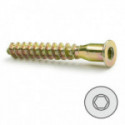 TORNILLO AUTORROSCANTE ROSCA MADERA, ALLEN BICROMATADO 6,3-60 CABEZA PLANA CON PUNTA (LARGO TOTAL 57mm, diam.cab.10mm)