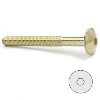 TORNILLO EMBELLECEDOR. CABEZA ABOMBADA. ROSCA M6 Y M8. LATONADO