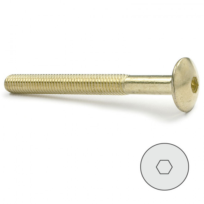 TORNILLO EMBELLECEDOR. CABEZA ABOMBADA. ROSCA M6 Y M8. LATONADO