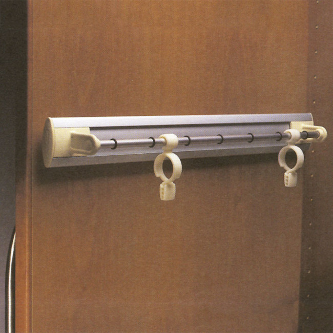 PORTAFOULARD FIJO 432 MM NEGRO ALUMINIO